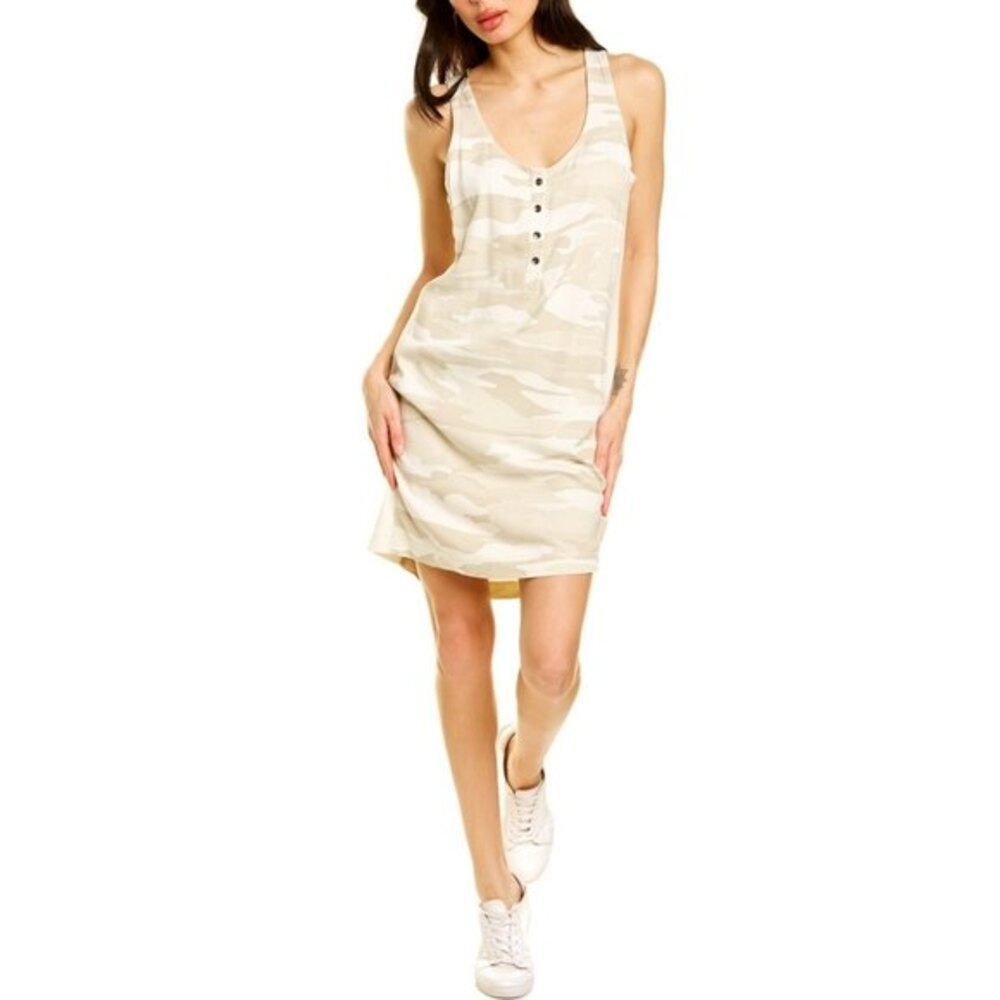 Splendid Camo Chic Twill Tank Casual Dress, Desert Shade Small NWT